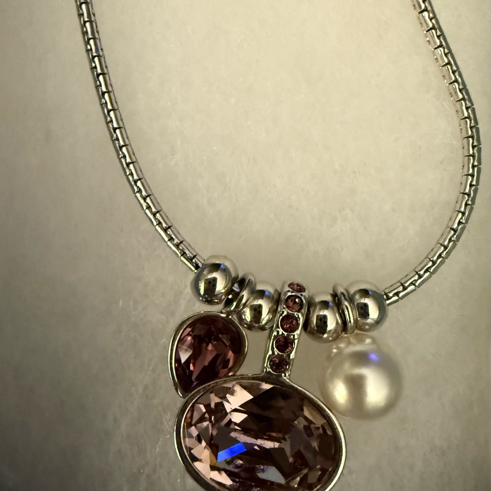 Touchstone Crystal Get Together Necklace Purple - 2027N.